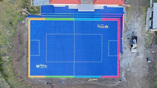 Cancha de uso múltiple, vista aérea